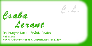 csaba lerant business card