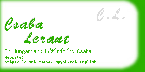 csaba lerant business card